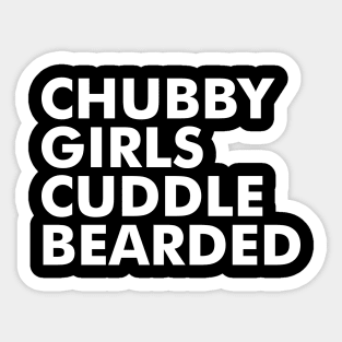 Chubby Girls Cuddle Bearded Sticker